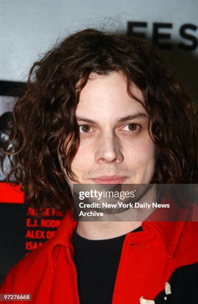 Jack White, of the band White Stripes, arrives for a screeni, Foto jornalística