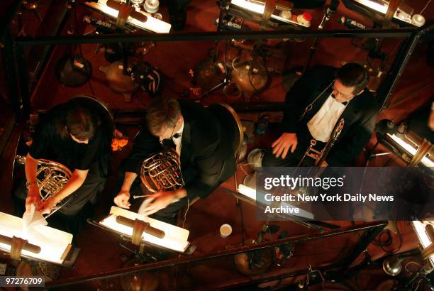 Musicians are in the orchestra pit as live music returns to Radio City Music Hall for today's 2:30 performance of the "Christmas Spectacular," the...