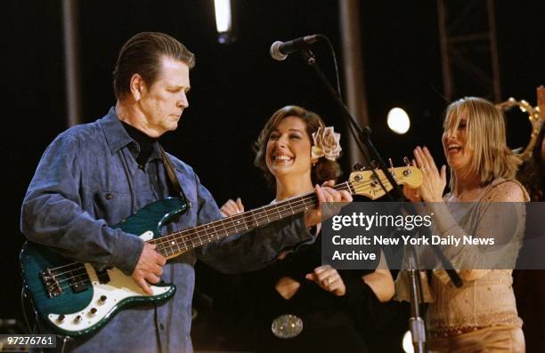 Brian Wilson performs with daughter Carnie Wilson and Chynna Phillips at "An All-Star Tribute to Brian Wilson" at Radio City Music Hall.