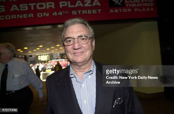 New York Times executive editor Howell Raines arrives at the Loews Astor Plaza on W. 44th St. For a staff meeting on the Jayson Blair plagiarism...