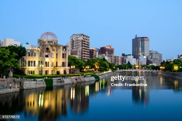 hiroshima atomic bomb dome - japanese surrender stock pictures, royalty-free photos & images