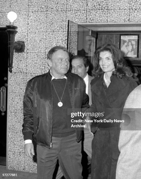 Jacqueline Kennedy with Frank Sinatra at Jilly's