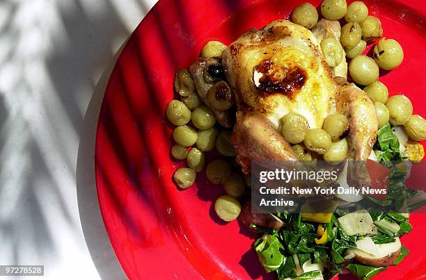 Scuppernong Baby Chicken served at Cafe St. Barts.