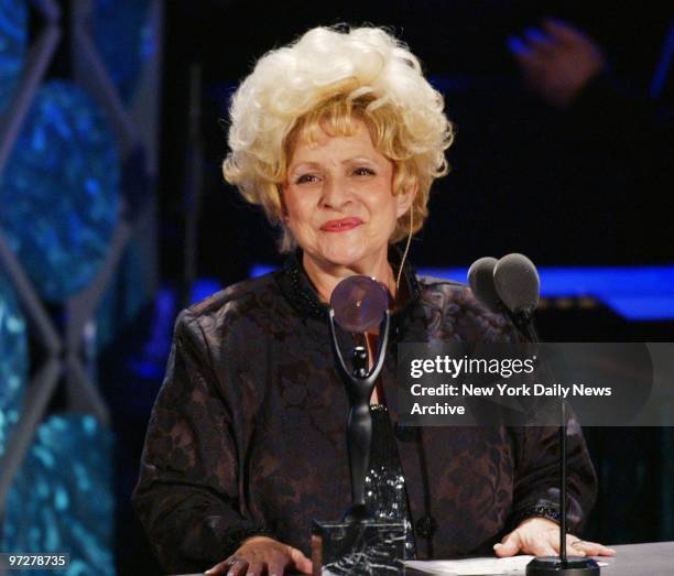 Country singer Brenda Lee speaks after she was inducted into the Rock and Roll Hall of Fame in ceremonies at the Waldorf-Astoria.