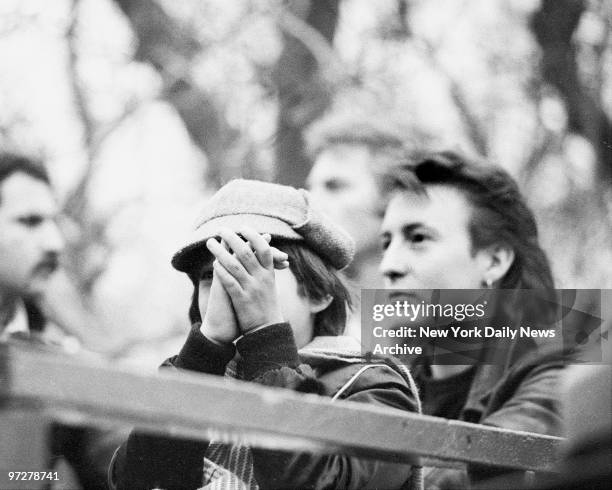 Sean Lennon and Julian Lennon at Central Park West for Strawberry Fields.groundbreaking ceremonies for a $1 million, 2.5 acre garden memorial to John...