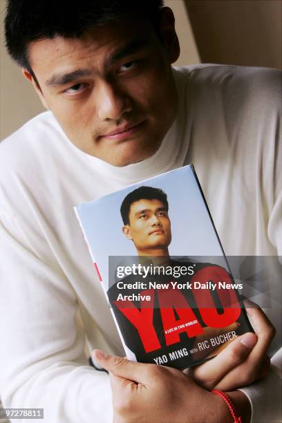 The Houston Rockets' Yao Ming is at the Trump International Hotel to promote his new book "Yao, a Life in Two Worlds."