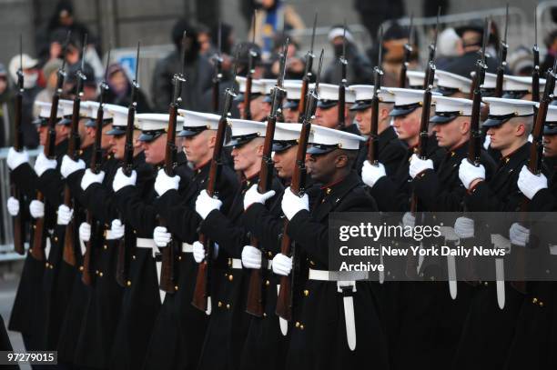 The Inauguration of President Barack Obama in Washington DC Defenders of our nation march along Pennsylvania Ave. During President Obama's inaugural...