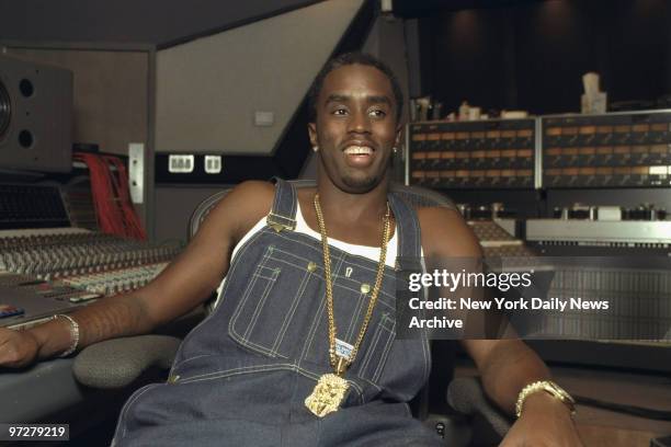 Sean "Puffy" Combs in recording studio at 321 W. 44th St.