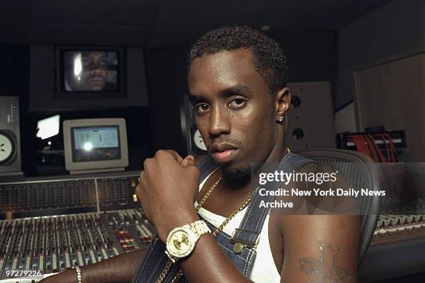 Sean "Puffy" Combs in recording studio at 321 W. 44th St.