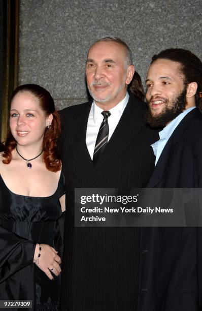 Frank Langella with daughter Sarah and Savion Glover arrive at Radio City Music Hall for the 56th annual Tony Awards.