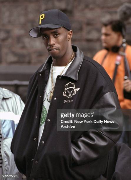 Sean Combs is on hand on W. 122nd St., where he was directing the shooting of the music video "We'll Always Love You Big Poppa," a tribute to...