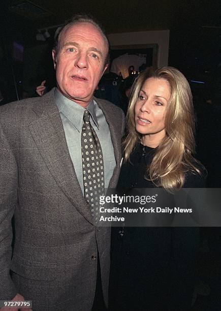 James Caan and wife Linda arrive at benefit for the Hunter's Hope Foundation at the All-Star Cafe. The charity is named for former Buffalo Bills...