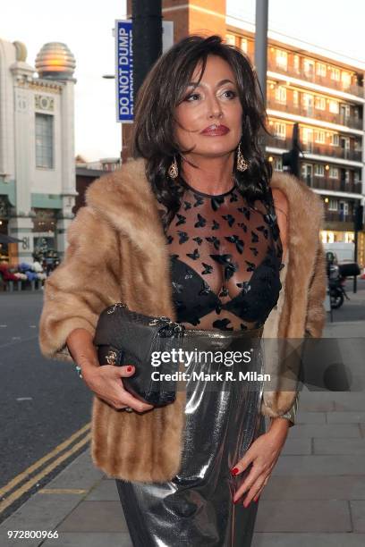 Nancy Dell'Olio attending Lizzie Cundys 48th Birthday party at Caramel sighting on June 12, 2018 in London, England.