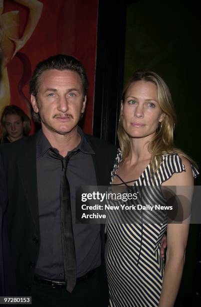 Sean Penn and wife Robin Wright are on hand at Man Ray for the W. 15th St. Restaurant's first anniversary party.