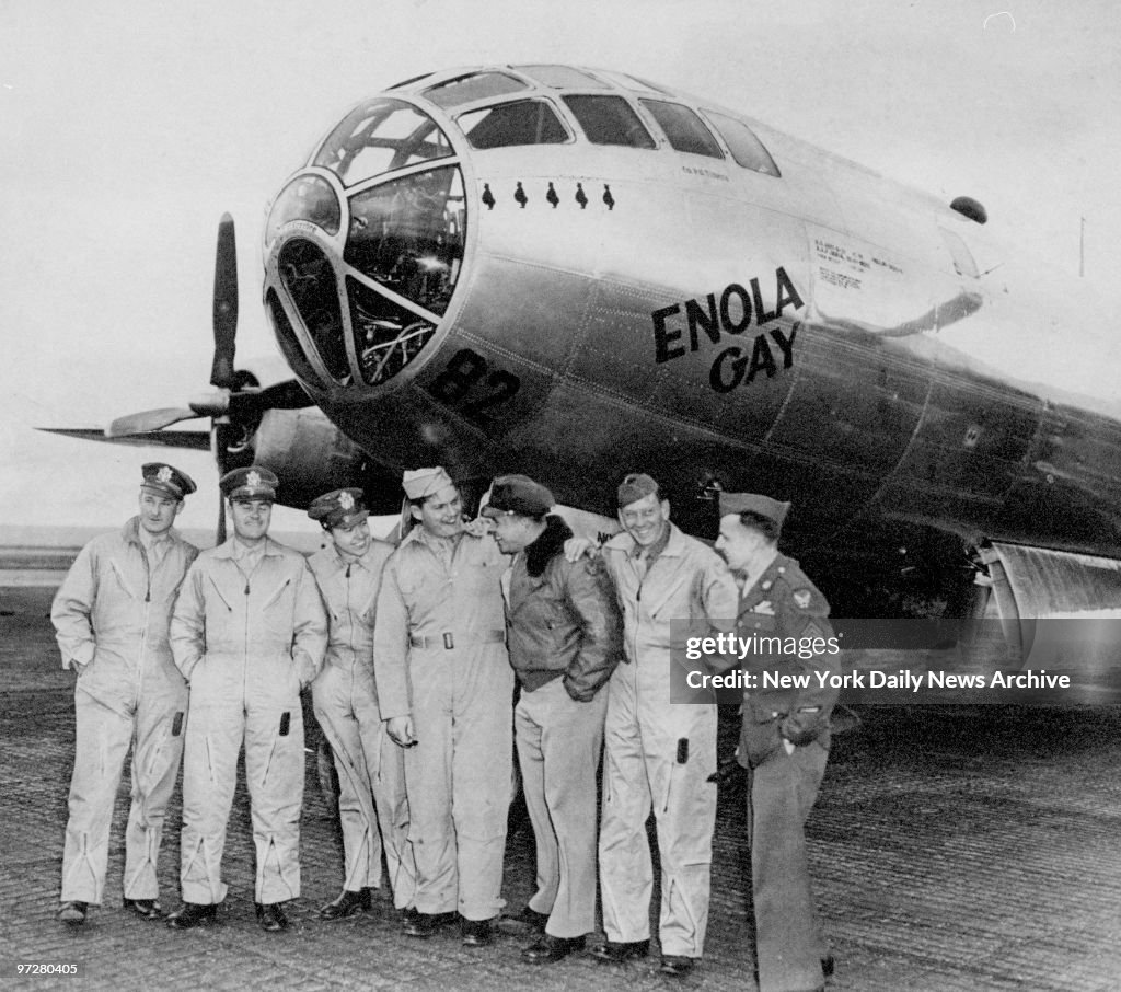 George Caron Crew of the Enola Gay, the infamous B-29 plane from which the first ...
