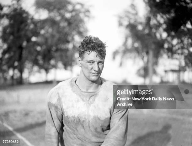 Lou Gehrig as football player at Columbia University.