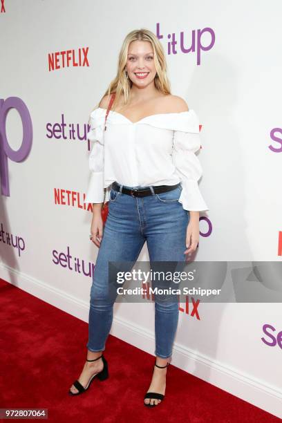 Model Leah Kelley attends a special screening of the Netflix film "Set It Up" at AMC Lincoln Square Theater on June 12, 2018 in New York City.
