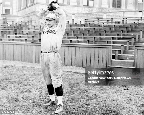 Lou Gehrig in his first season on the Columbia University baseball team.