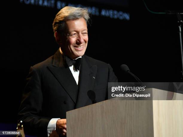 Founder, Editions de Parfum Frederic Malle, Recipient, Game Changer Award Frederic Malle speaks on stage during 2018 Fragrance Foundation Awards at...