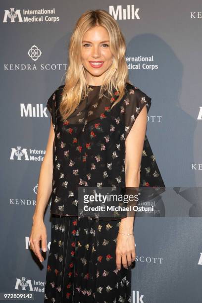 Sienna Miller attends the International Medical Corps Summer Benefit at Milk Studios on June 12, 2018 in New York City.