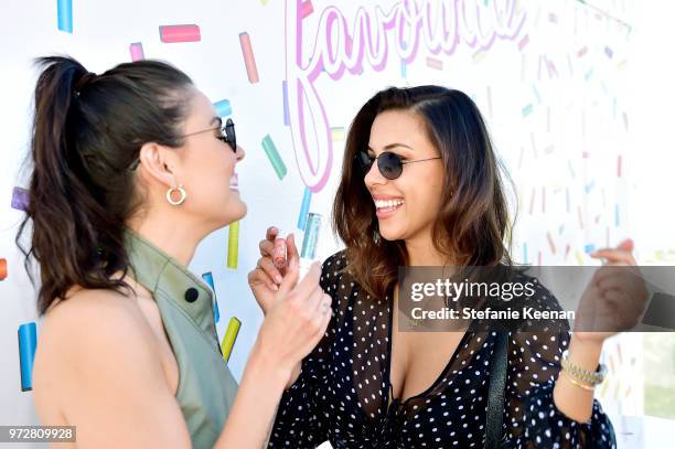 Marina Desouza Devin Brugman attend MAC Cosmetics Oh Sweetie Lipcolour Launch Party in Beverly Hills on June 12, 2018 in Beverly Hills, California.