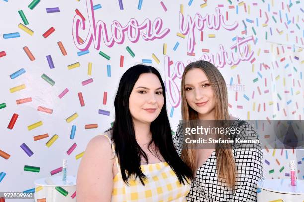 Olivia Frescura and Victoria Frescura attend MAC Cosmetics Oh Sweetie Lipcolour Launch Party in Beverly Hills on June 12, 2018 in Beverly Hills,...
