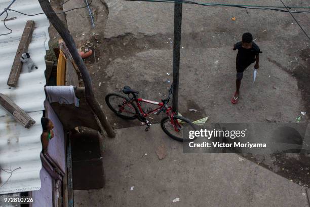 Everyday life in the neighborhood of Jardim Peri, one of the poorest neighborhoods in the city of SÃ£o Paulo where the Brazilian national team's...