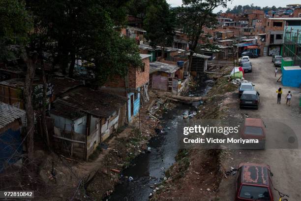 Everyday life in the neighborhood of Jardim Peri, one of the poorest neighborhoods in the city of SÃ£o Paulo where the Brazilian national team's...