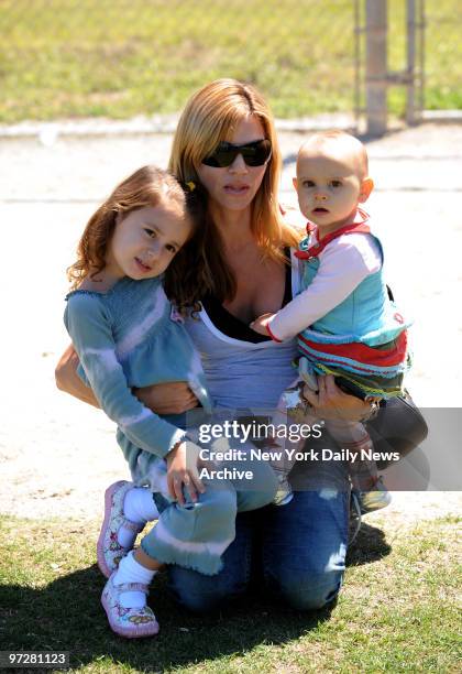 New York Yankees Alex Rodriguez ex-wife Cynthia and daughters Natasha and Ella at the Dominican workout., The Dominican Republic baseball team...