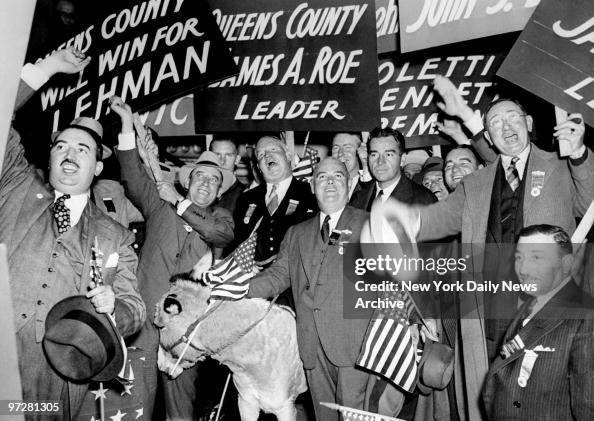 James La Roe James Roe leading the Queens delegation at a democratic convention in ...