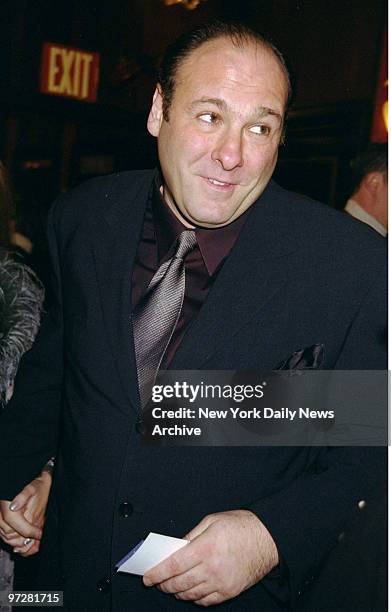 James Gandolfini is on hand for the New York premiere of the second season of the TV series "The Sopranos" at the Ziegfeld Theater. He stars in the...