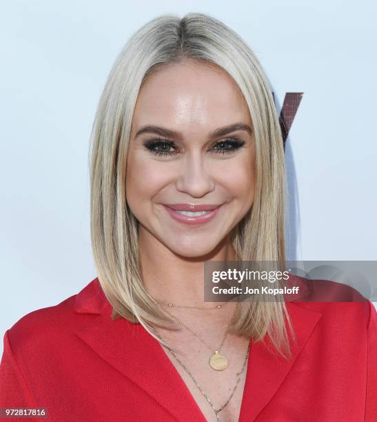 Becca Tobin attends "Billy Boy" Los Angeles Premiere at Laemmle Music Hall on June 12, 2018 in Beverly Hills, California.