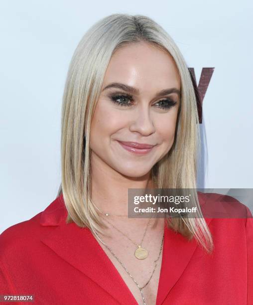 Becca Tobin attends "Billy Boy" Los Angeles Premiere at Laemmle Music Hall on June 12, 2018 in Beverly Hills, California.