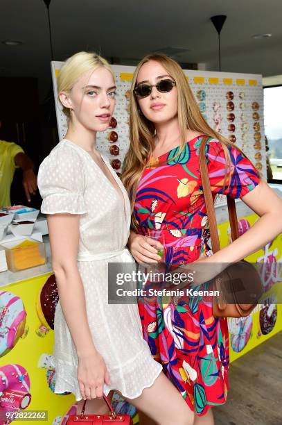 Pyper America and Erin Thomas attend MAC Cosmetics Oh Sweetie Lipcolour Launch Party in Beverly Hills on June 12, 2018 in Beverly Hills, California.