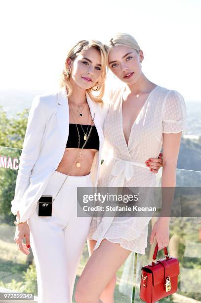 Caro Daur and Pyper America attend MAC Cosmetics Oh Sweetie Lipcolour Launch Party in Beverly Hills on June 12, 2018 in Beverly Hills, California.