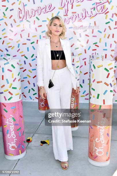 Caro Daur attends MAC Cosmetics Oh Sweetie Lipcolour Launch Party in Beverly Hills on June 12, 2018 in Beverly Hills, California.