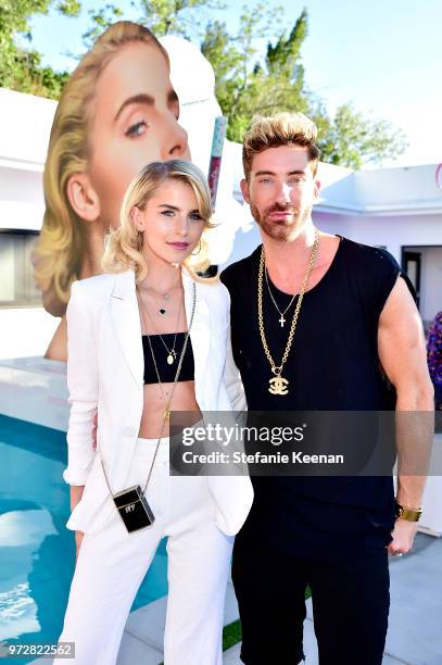 Caro Daur and Bobby Newberry attend MAC Cosmetics Oh Sweetie Lipcolour Launch Party in Beverly Hills on June 12, 2018 in Beverly Hills, California.