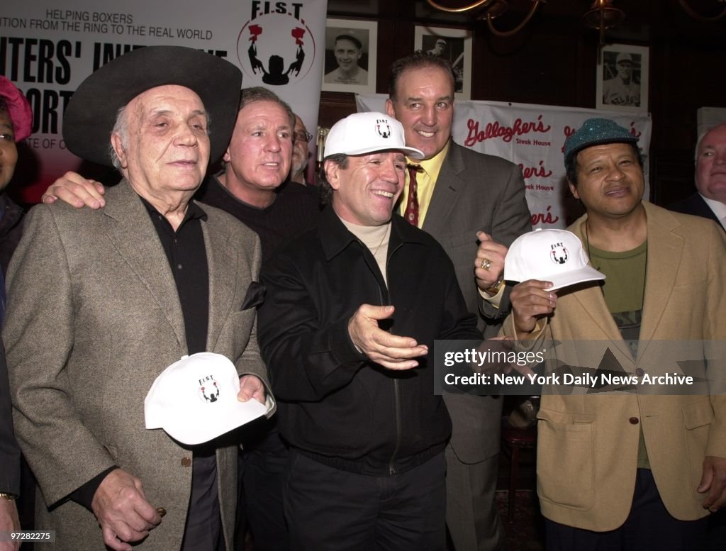 Former boxers Jake LaMotta, Bobby Cassidy, Vito Antuofermo,