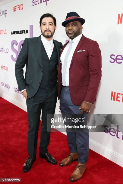 Producer Justin Nappi and guest attend a special screening of the Netflix film "Set It Up" at AMC Lincoln Square Theater on June 12, 2018 in New York...
