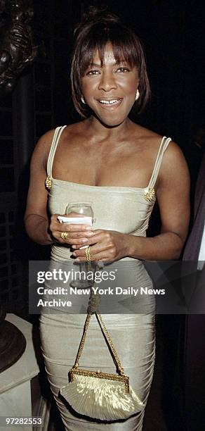 Natalie Cole attending opening of exhibition "Cartier: 1900-1938" at Metropolitan Museum of Art.,