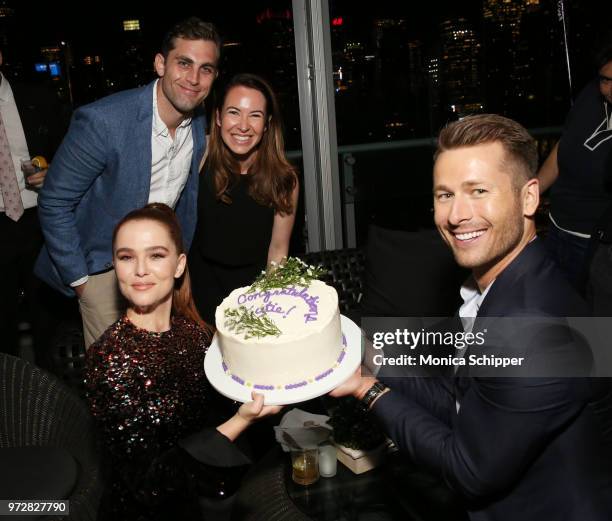 Zoey Deutch, Conor Britain, Katie Silberman, and Glen Powell attend a special screening of the Netflix film "Set It Up" at AMC Lincoln Square Theater...