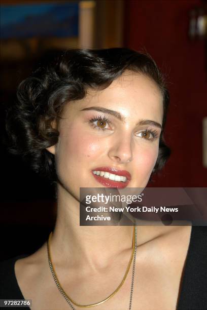Natalie Portman is on hand for the New York premiere of the movie "Cold Mountain" at the Ziegfeld Theater. She is in the film.