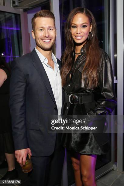 Glen Powell and Joan Smalls attend a special screening of the Netflix film "Set It Up" at AMC Lincoln Square Theater on June 12, 2018 in New York...