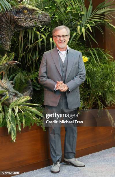Steven Spielberg arrives to the Los Angeles premiere of Universal Pictures and Amblin Entertainment's "Jurassic World: Fallen Kingdom" held at Walt...