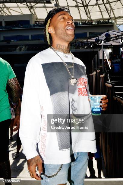 Ty Dolla Sign attends Fortnight F Cancer Celebrity Pro Am on June 12, 2018 in Los Angeles, California.