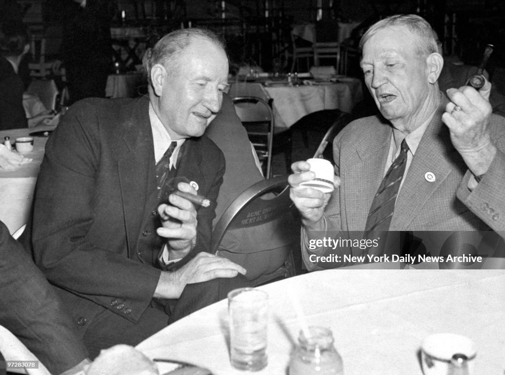 Brooklyn's Dazzy Vance (left) and Cincinnati Reds' Cy Young
