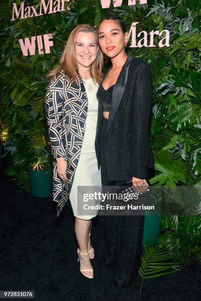 Krista Smith and Alexandra Shipp, wearing Max Mara, attend the Max Mara Celebration for Alexandra Shipp, 2018 Women In Film Max Mara Face Of The...