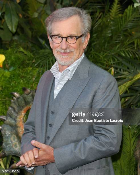 Steven Spielberg attends the premiere of Universal Pictures and Amblin Entertainment's "Jurassic World: Fallen Kingdom" on June 12, 2018 in Los...