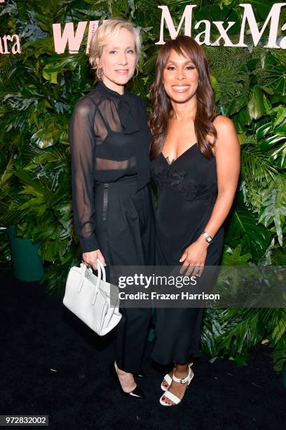 Betsy Beers and Channing Dungey, wearing Max Mara, attend the Max Mara Celebration for Alexandra Shipp, 2018 Women In Film Max Mara Face Of The...