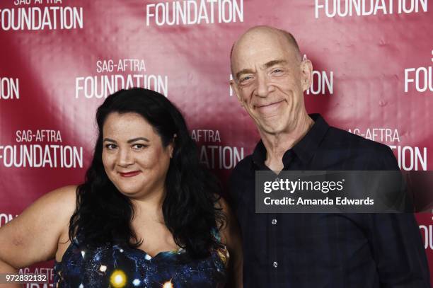 Actor J.K. Simmons and screenwriter Jenelle Riley attend the SAG-AFTRA Foundation Conversations screening of "Counterpart" at the SAG-AFTRA...